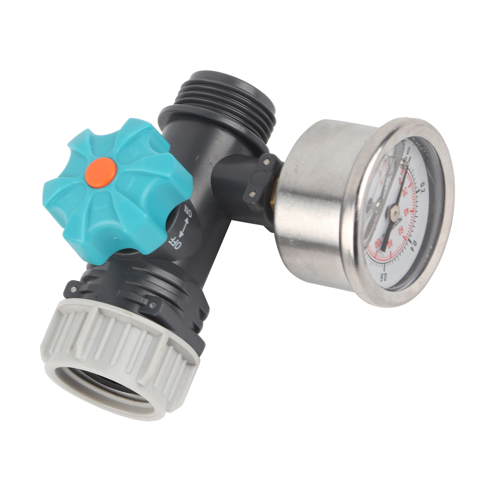 G3/4in Water Pressure Regulator Valve With Pressure Gauge Accessories For Outdoor Garden Irrigation Water Pressure Control Valve