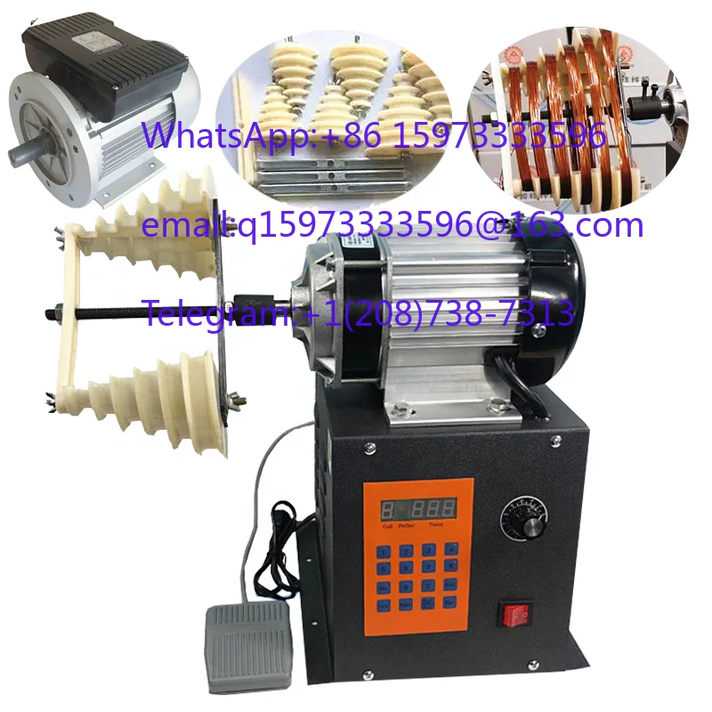 Digital Display Motor Coil Winding Machine Adjustable Speed Copper Wire Winder for Electric Motor Rewinding