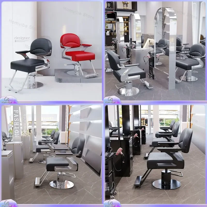 for Barber Chair Lift and Rotate Light Luxury Hair Salon Seat Special High End Styling Station Furniture for Professional