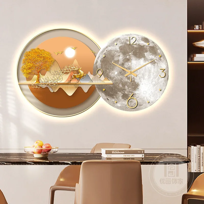 Aesthetic Fashion Wall Watch Modern Aesthetic Luxury Nordic Wall Watch Round Bedrooms Luxury Creative Bathroom Reloj Home Design