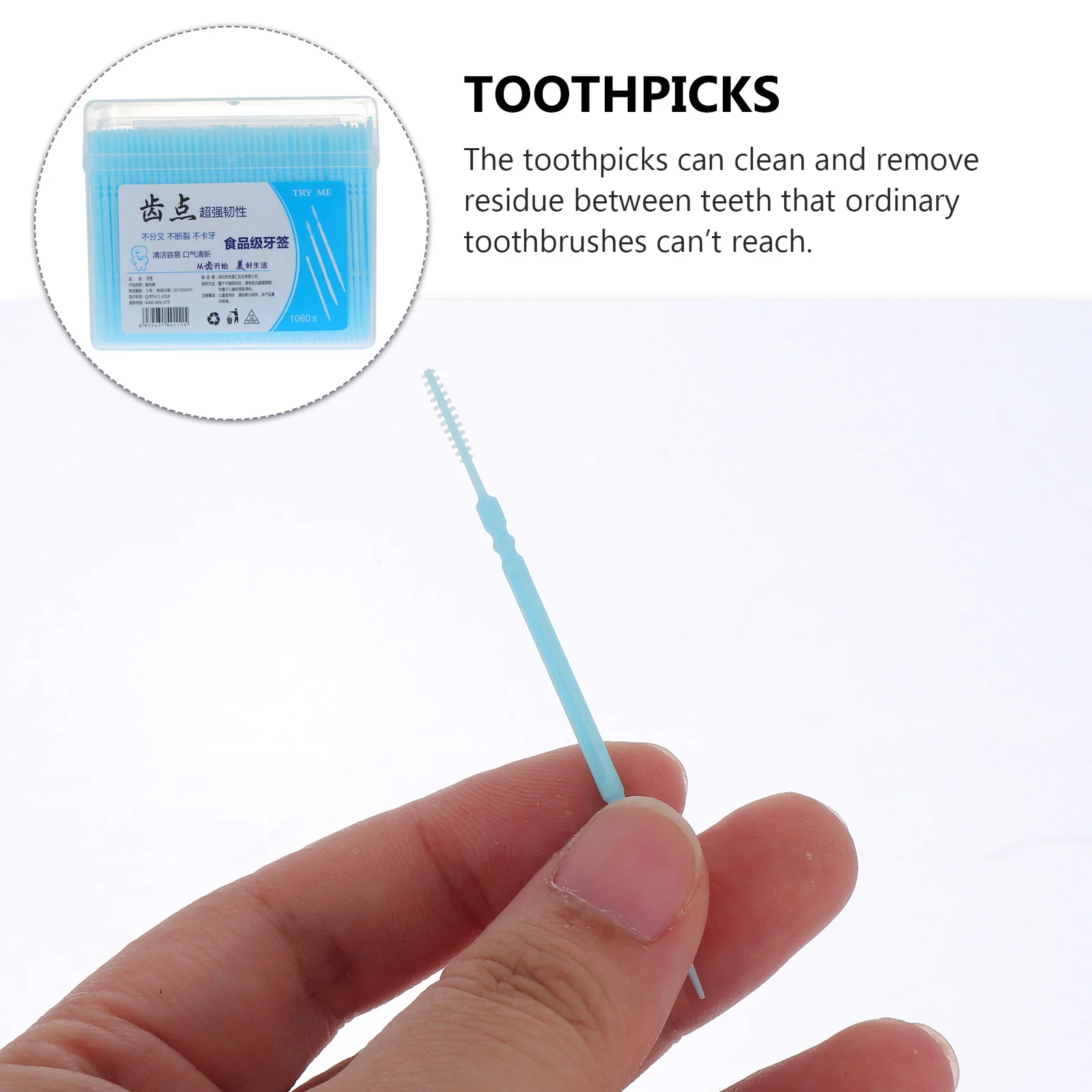 Dentalpx Plastic Toothpick Toothbrush Toothpicks Practical Teeth Stick Detergent Sticks Floss Portable