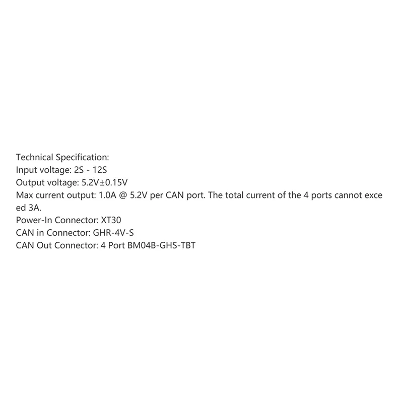 AU61-For Holybro CAN Hub 2-12S Powered 4XCAN Port Docking Station Developed For Various Flight Controllers 42Cm