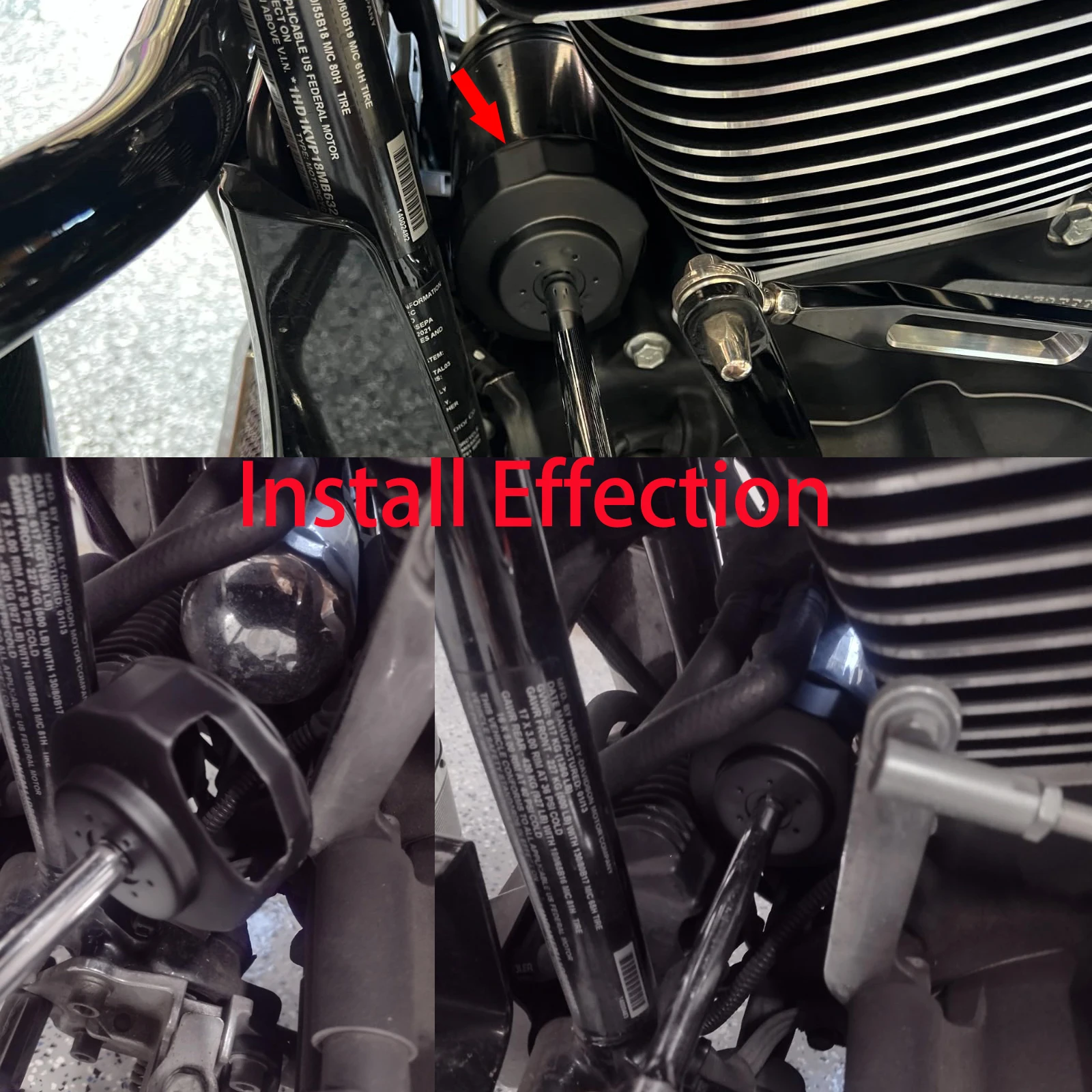 Motorcycle End Cap Style Oil Filter Wrench 76mm Black Steel For Harley Sportster 883 Touring Dyna Super Glide FXD Street Bob