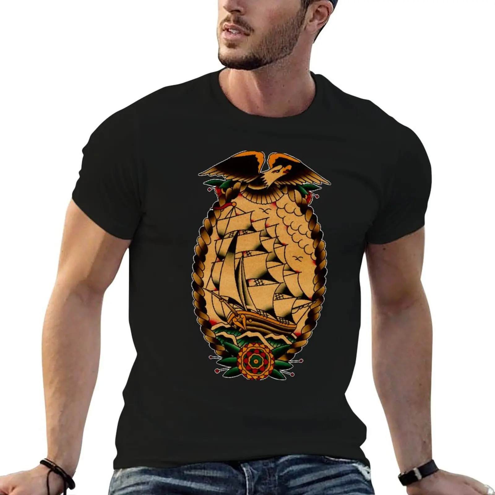 Clipper Ship T-Shirt plus size clothes summer clothes mens shirts graphic tee
