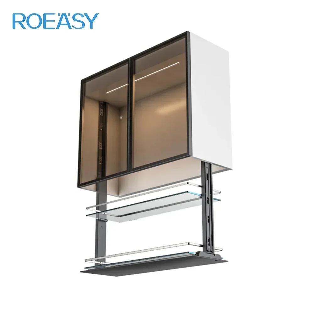 Roeasy Kitchen Cabinets Custom Home Kitchen Electric Lift Kitchenware Basket Drop Down Storage Wall Cabinet Basket Wholesale