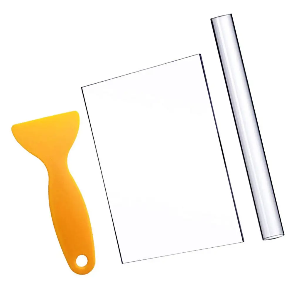 

Набор из 3 акриловых валиков для раскатывания полимерной глины, инструменты для тонкой формовки и моделирования, принадлежности для рукоделия, прочная акриловая доска