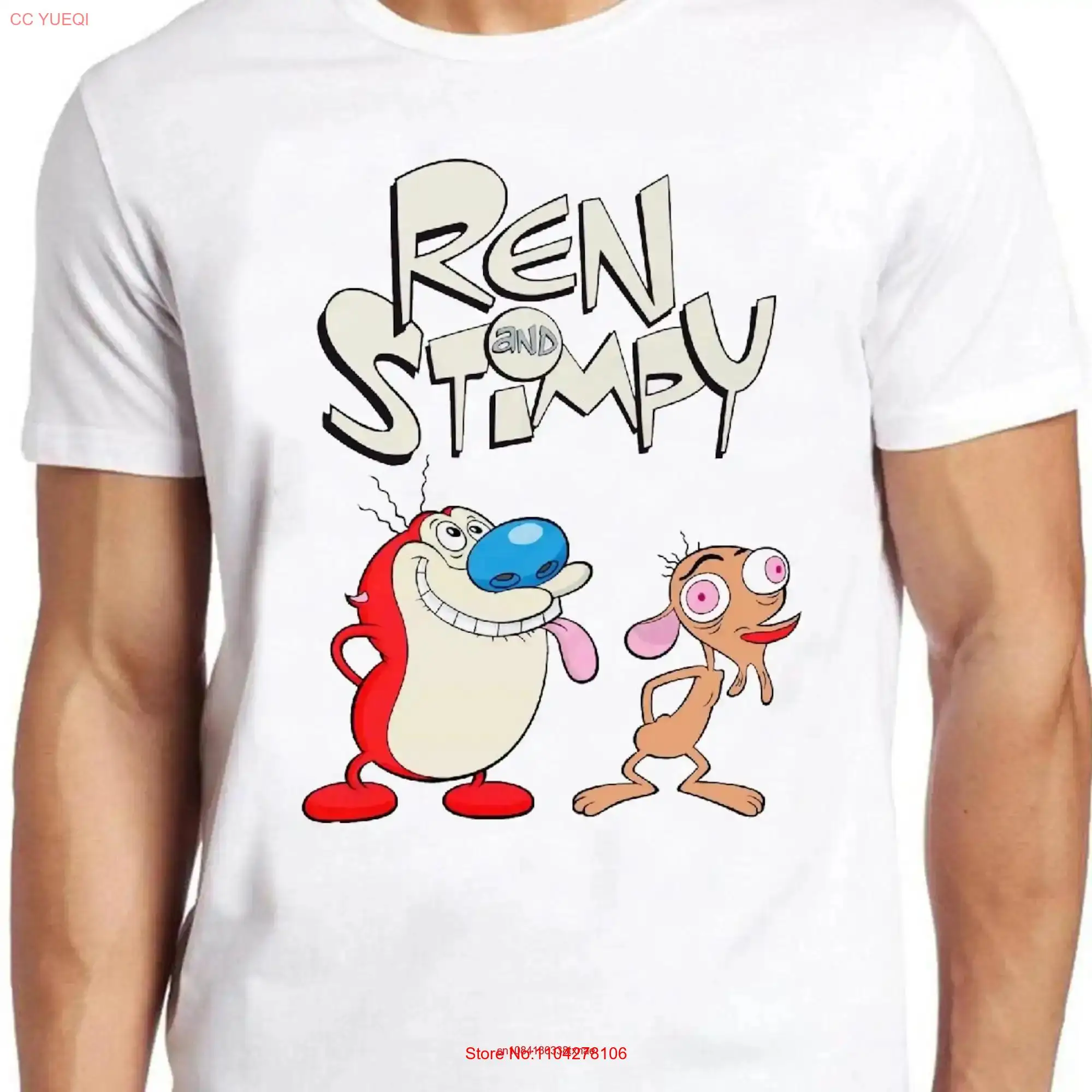 Ren and Stimpy T Shirt B1622 Funny Poster Retro Cool Top long or short sleeves