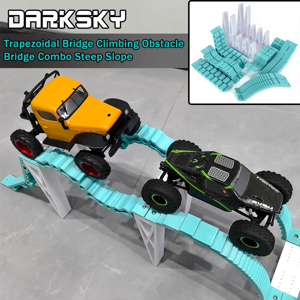 

DARKSKY Simulation Trapezoidal Bridge Climbing Obstacle Bridge Combo Steep Slope For 1/24 1/30 RC Model Car Crawler Accessories