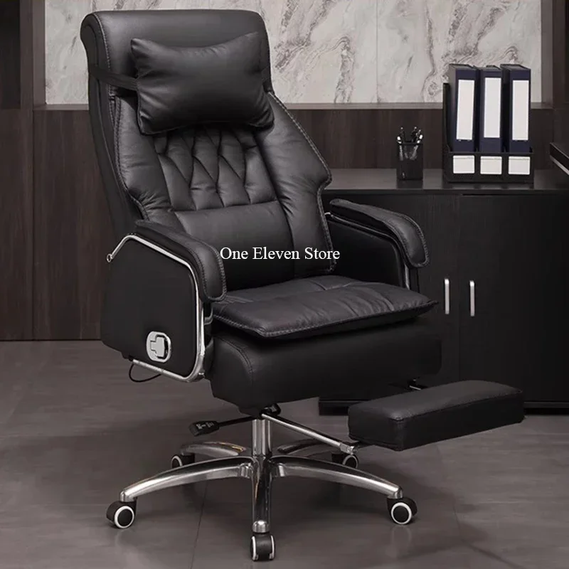 

Leather Office Chair Portable Chairs Adhd Executive Comfy Individual Reclining Bedroom Single Person Chaise De Bureaux