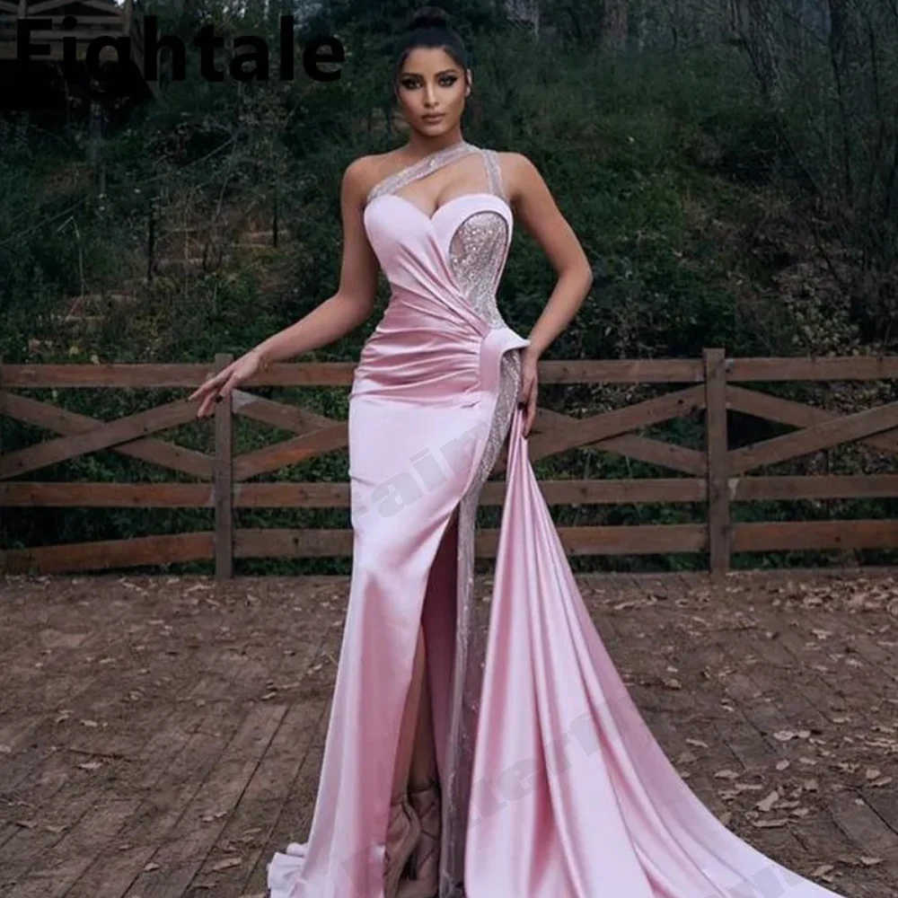 

Sexy Strapless Backless Split Beautiful Off Shoulder Sleeveless Dresses Party Female For Women Summer Long Evening Dresses 2023