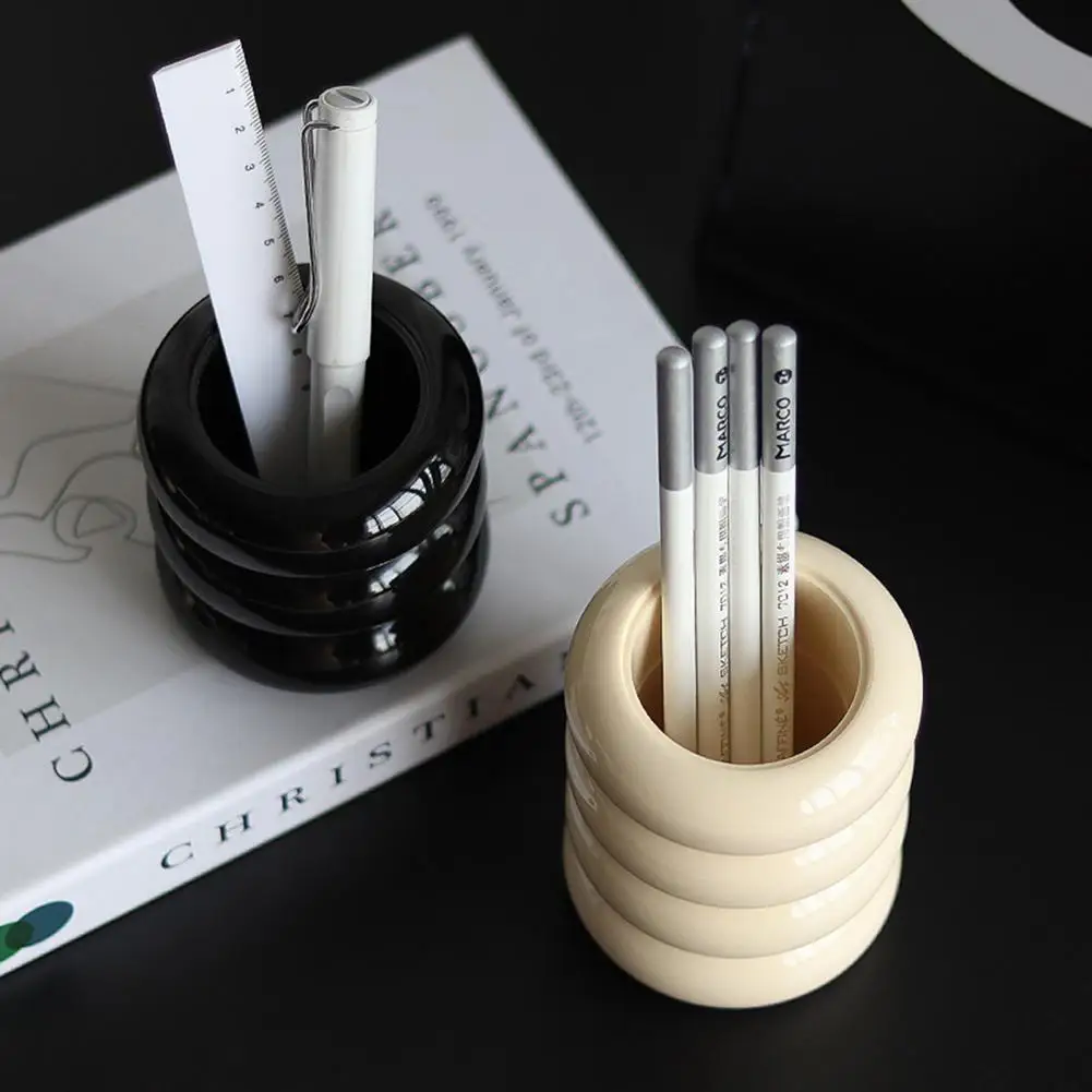 Convenient Makeup Brush Box Smooth Surface Pen Holder Large Capacity Desktop Cosmetics Makeup Brush Pencil Pot  Storage