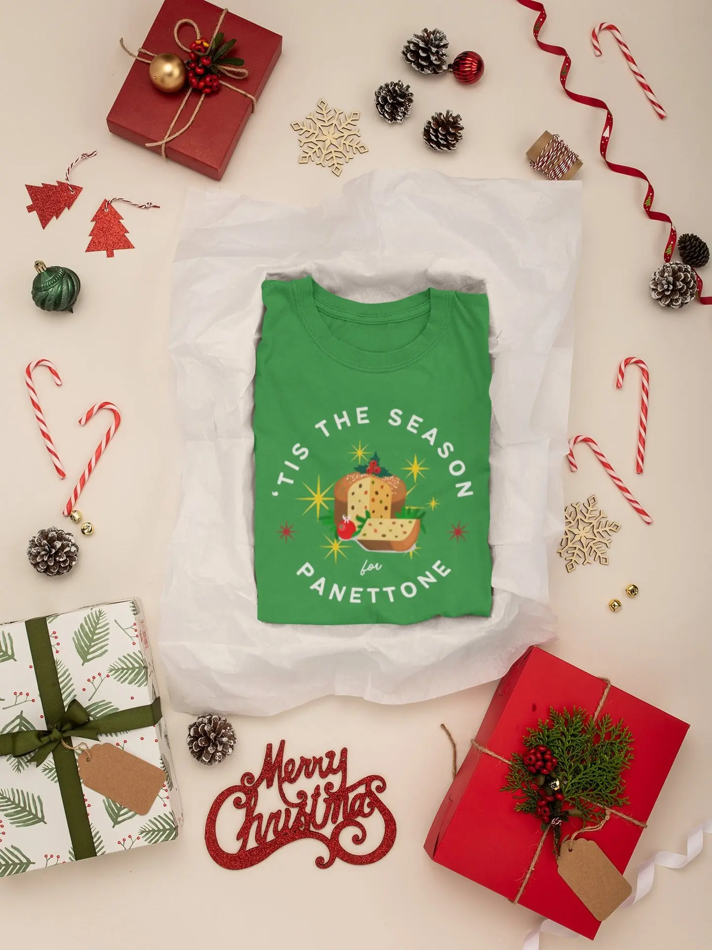 Italian Christmas T Shirt Panettone tee