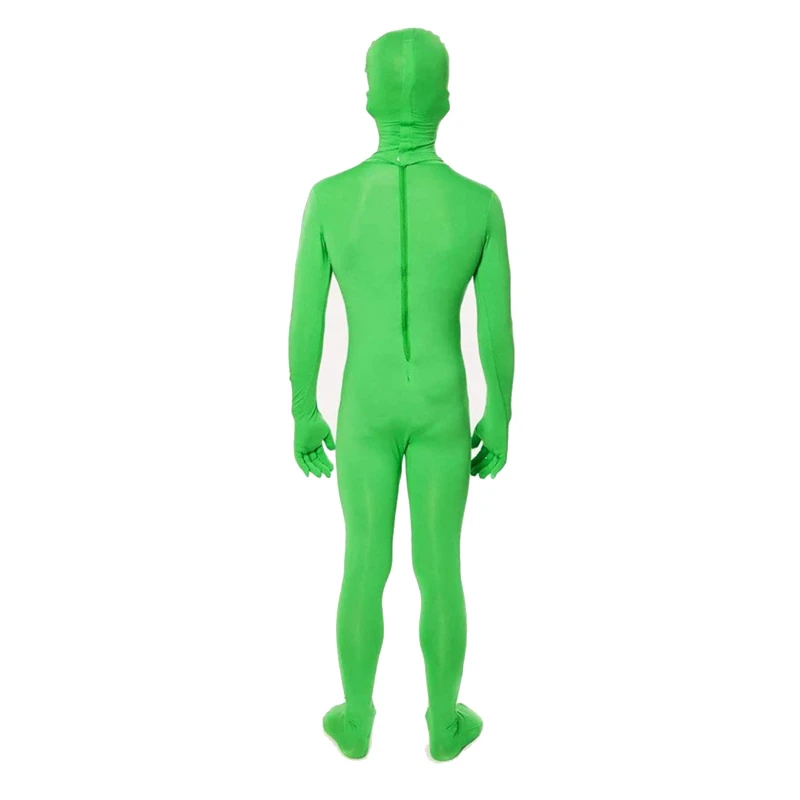 Kids Adult ET Alien Cosplay Costume Zentai Jumpsuits Green Extraterrestrial Mascot Halloween Carnival Masquerade Bodysuit Suit