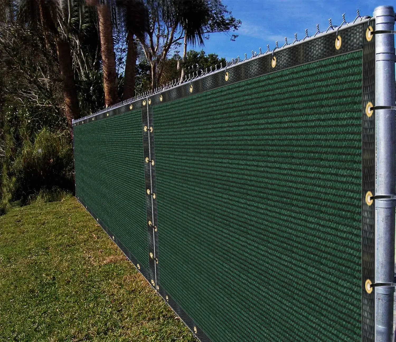 4' x 1' to 4' x 100' Green Shade Cloth Fence Privacy Screen Panels Mesh for Yard Garden Deck Balcony Railing (4' x 10