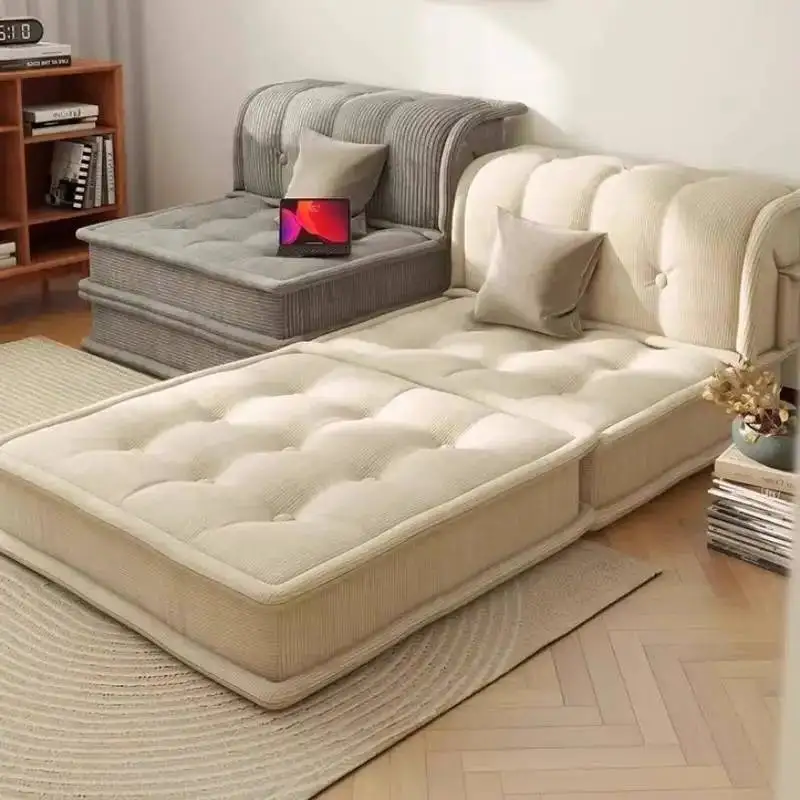 

Beige Luxury Living Room Sofas Aesthetic Designer Lazy Boneless Sofa Bed Lounge Modular Bedroom Schlafsofa Bett Furniture Home