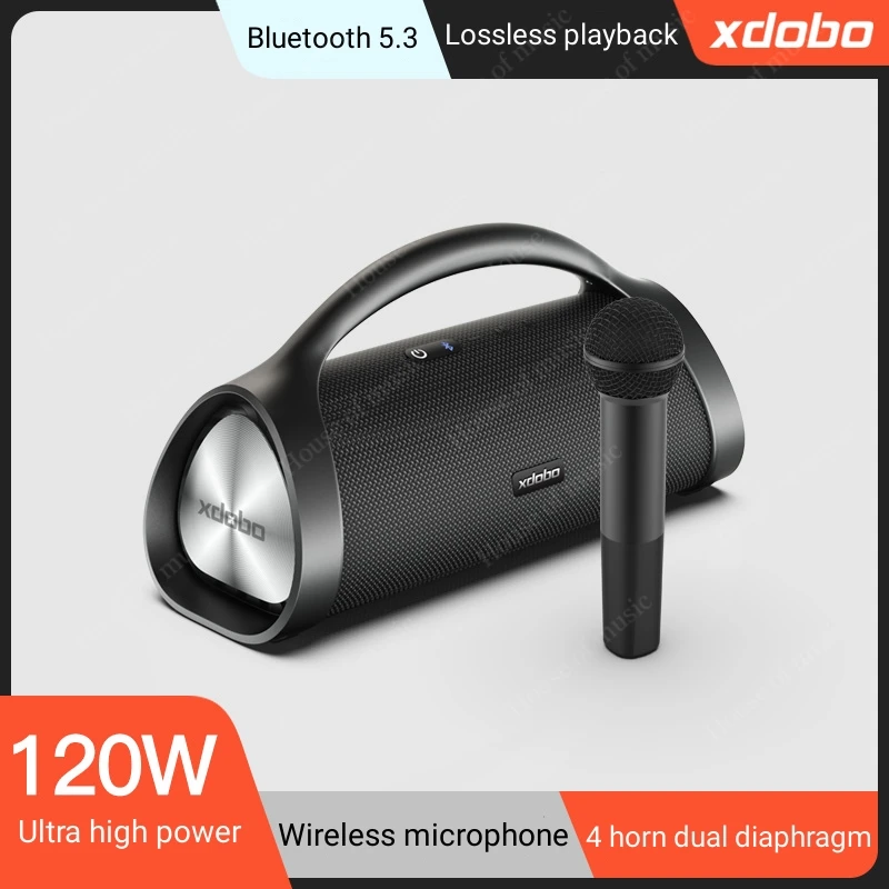 

XDOBO 120W Portable Wireless Bluetooth Speaker Loud Stereo Sound TWS During Pairing Long Playtime Waterproof Speaker for Outdoor