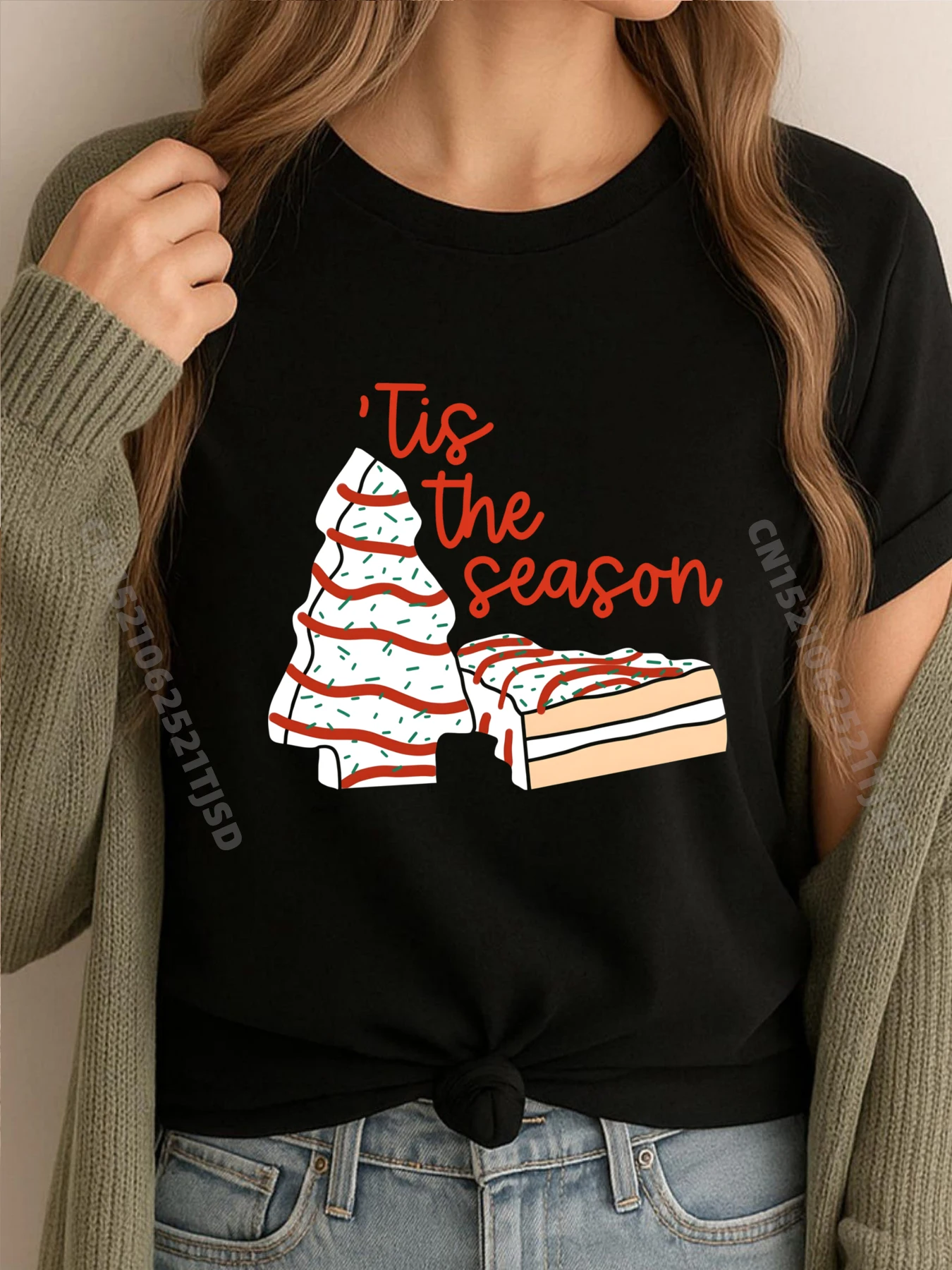 

Забавный Tis The Season Рождественская елка Торты Debbie Бесплатная доставка Одежда Футболки Фигурки