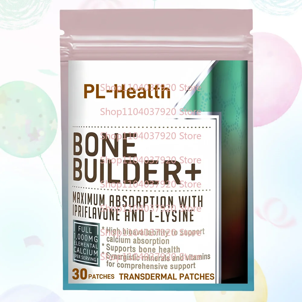 

30 Patches Bone Builder Calcium Transdermal Patches with Hydroxyapatite/Citrate for Optimum Bone Health and Bone Strength