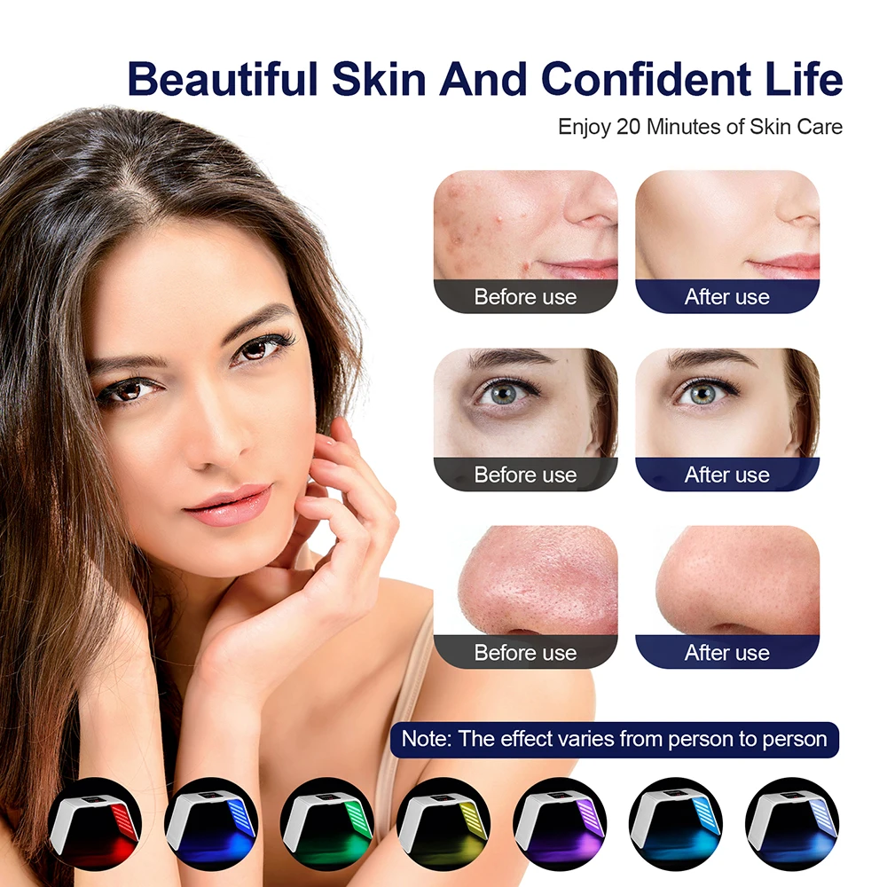 7 色 LED マスクフェイス & ボディサロン SPA ランプ肌の保湿若返り抗しわ美容スキンケア機器