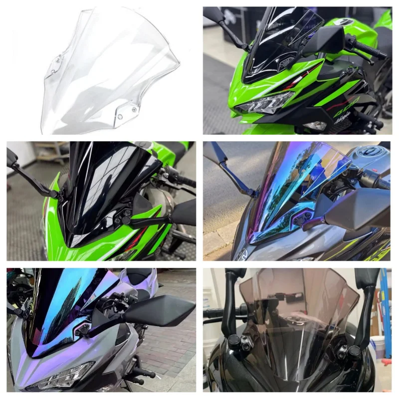 For Kawasaki Ninja400 Ninja 400 EX400 2018 2019 2020 2021 2022 2023 Motorcycle Windshield Wind Screen