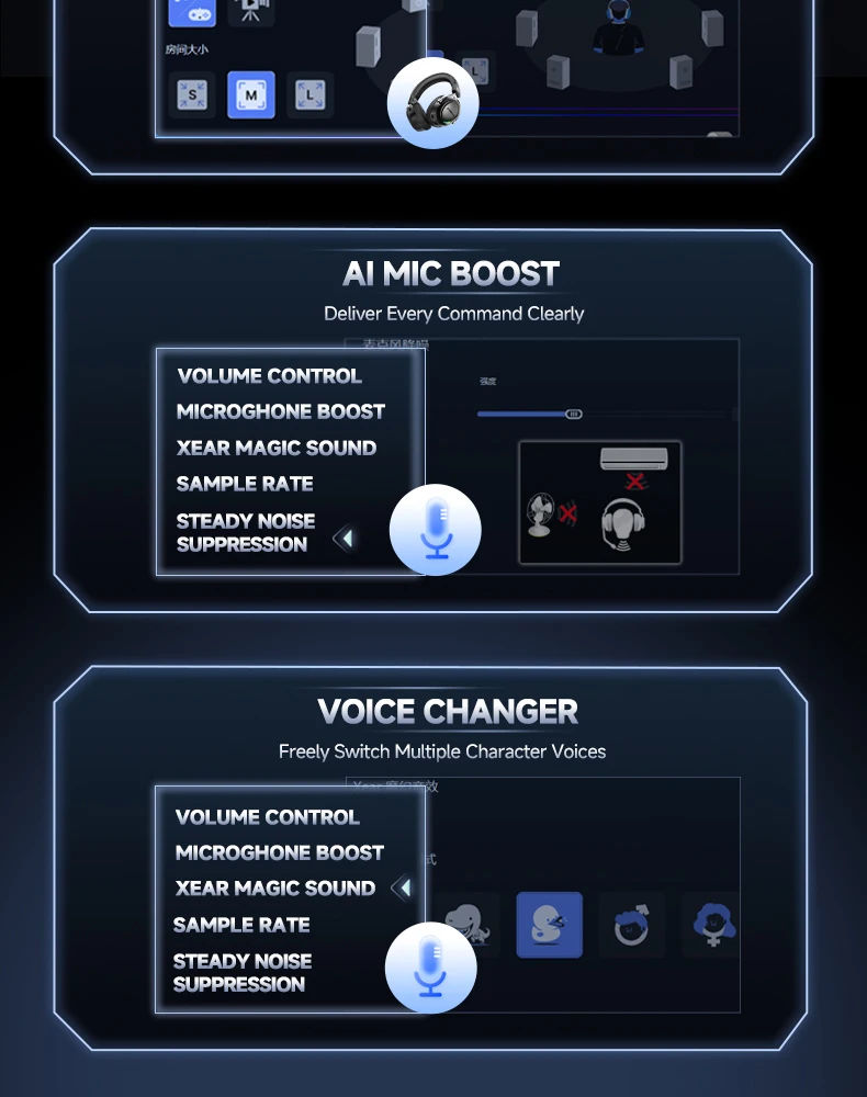 Neuer kabelloser Gaming-Kopfhörer, Bluetooth 6.0, 53-mm-Titan-Treiber, 7.1 Virtual Surround Sound, 15 ms Zero-Latency, für PC/PS5/Mobile – Detail 12