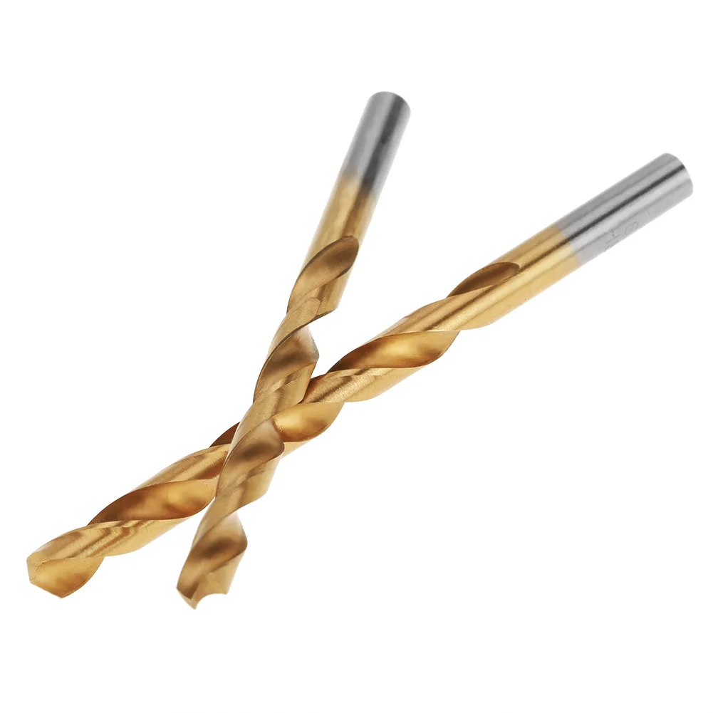 13Pcs 1.5-6.5mm High Speed Steel Titanium Coated Twist Drill Bits Set Tool with Round Handle