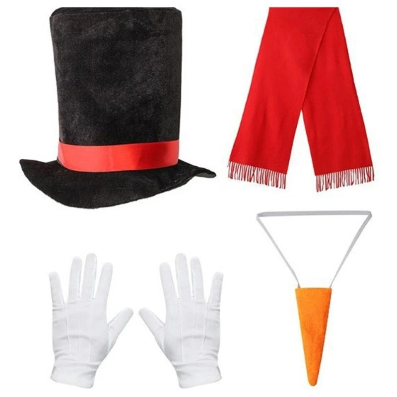 Q39c Christmas Play Dress Up Accessories avec chapeau nez châle pour fête cosplay DÉCORTIONS ONTER