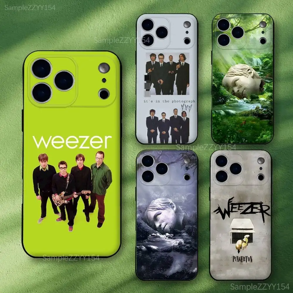 

Weezer SZNZ Autumn Phone Case For iPhone 17,16,15,14,13,12,Pro,Max,Plus,E,SE4,Air,Mini Black Soft Funda