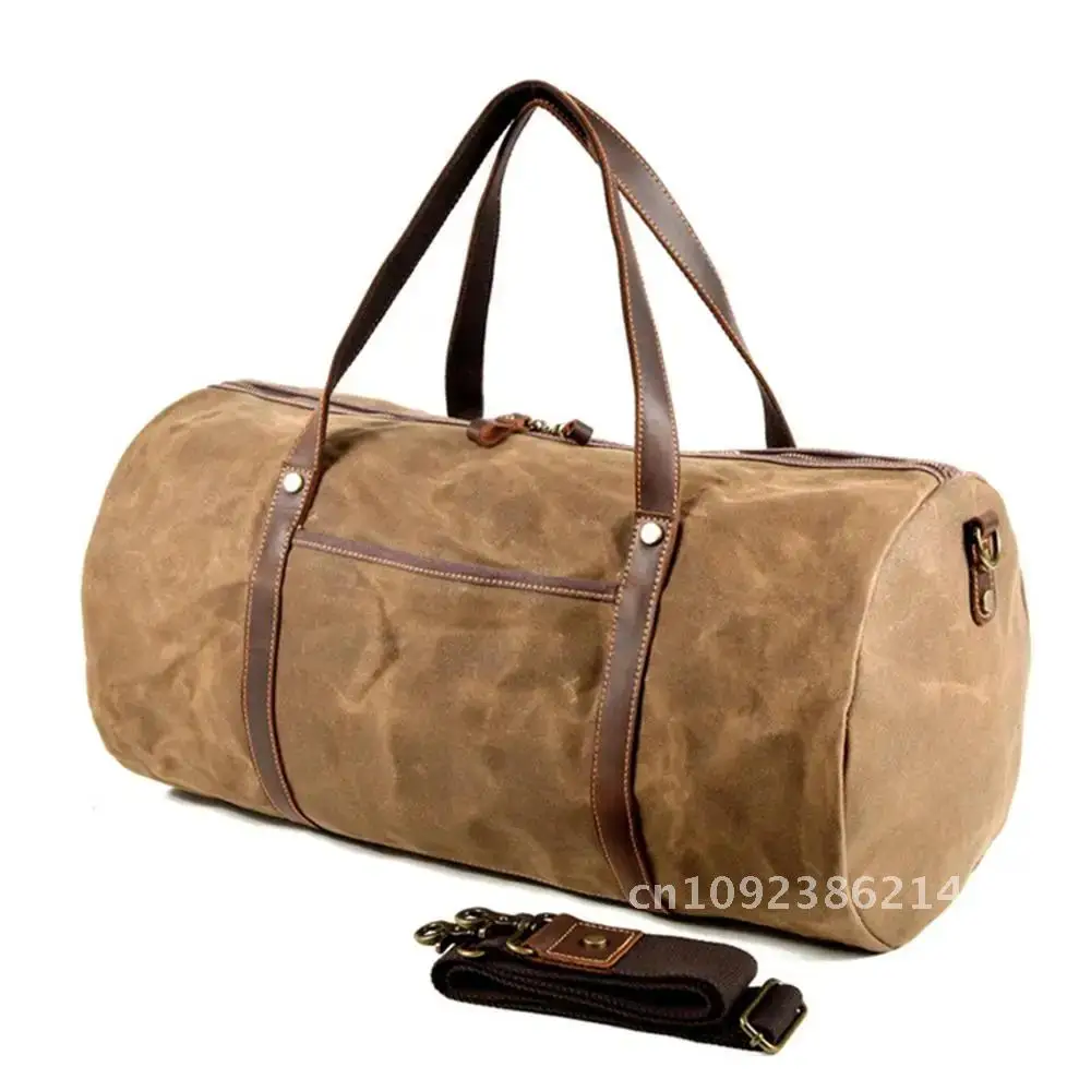 

Retro Bags Waterproo Travel Bag Large Capacity Men Travel Handbags Style Outdoor Duffel Waxed Europen Canvas Male