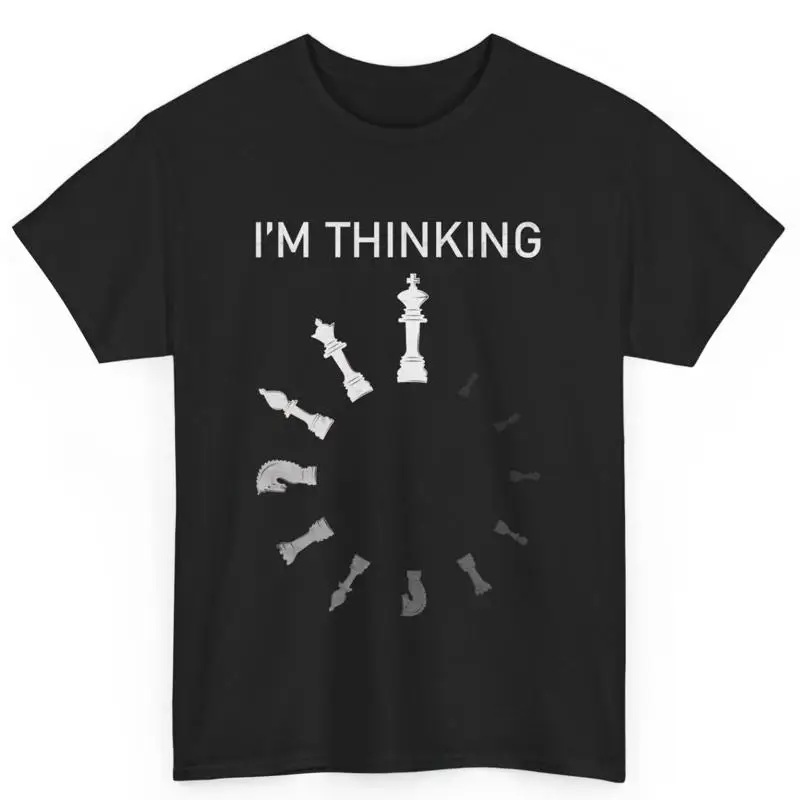 Joueur d'échecs je pense le chargement t-shirt en coton