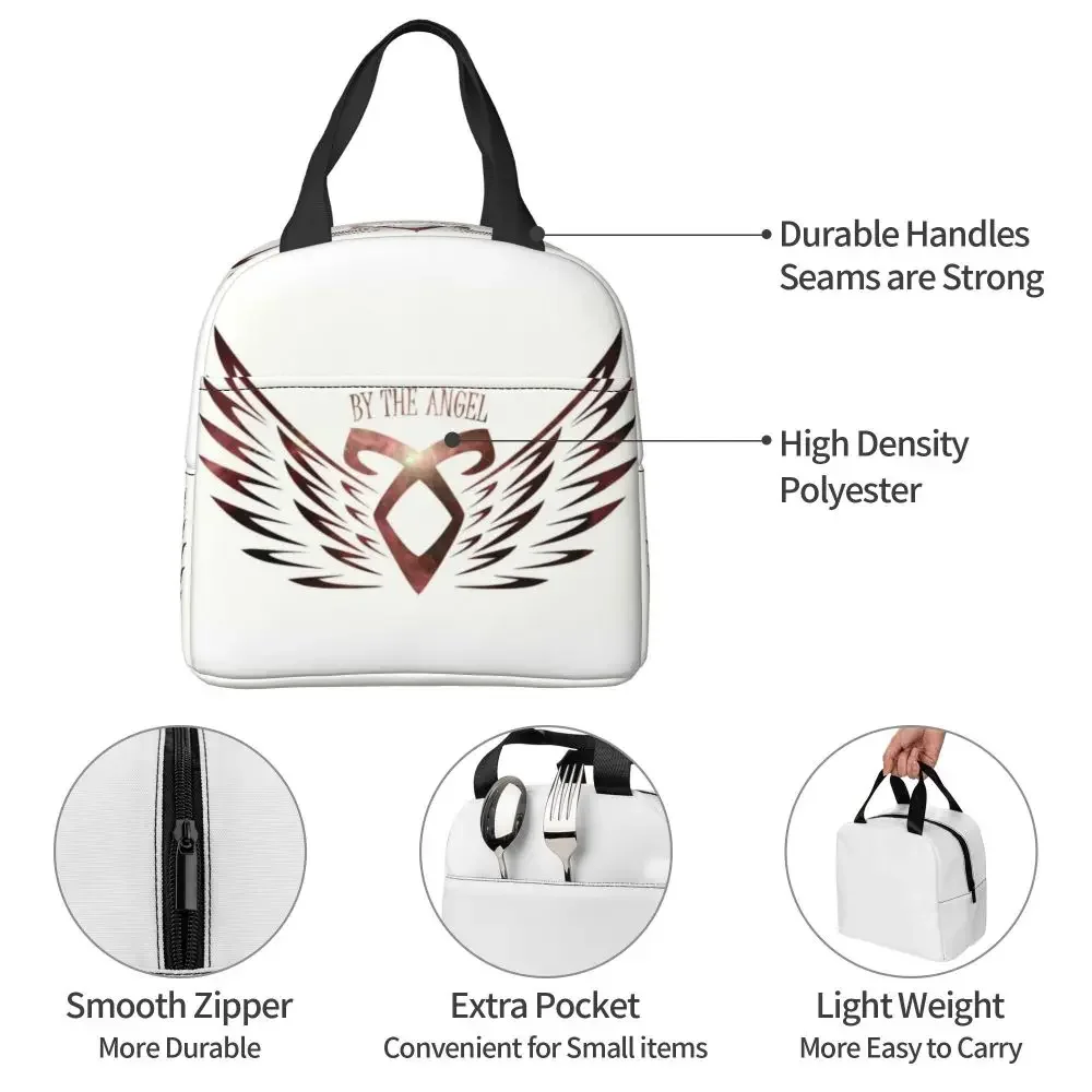 Shadowhunters Draagbare Lunchbox Voor Vrouwen Multifunctioneel De Engel Met Universum Thermisch Koeler Voedsel Geïsoleerde Lunchtas