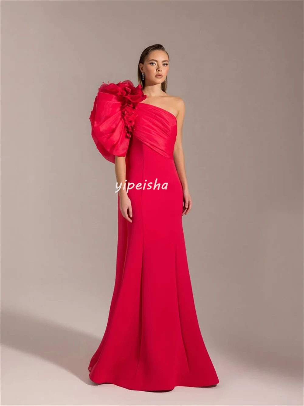 Элегантный одинаковый трикотаж ручной работы по индивидуальному заказу, длинные платья русалки на одно плечо, классические сексуальные платья на заказ