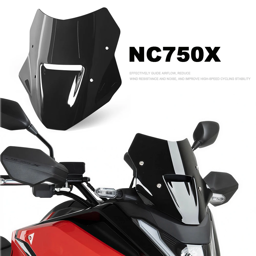 

For Honda NC750X 2025 2026 Touring Windshield Windscreen NC 750 X Motorcycle Wind Deflector Shield Acrylic Screen Accessories