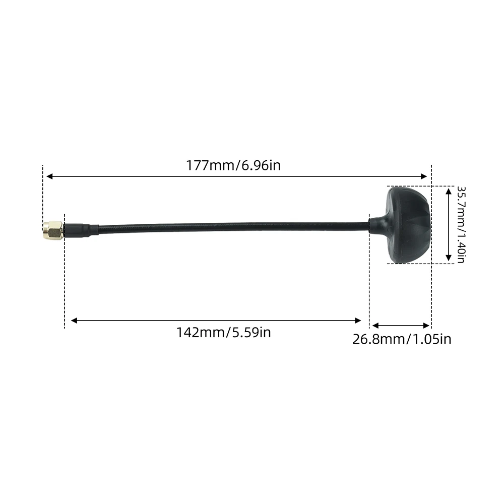 5.8G 6.1-7.2G FPV Mushroom Antenna Right Hand Circular Polarization 360° Omnidirectional For Drone Racing RC Model SMA Connector