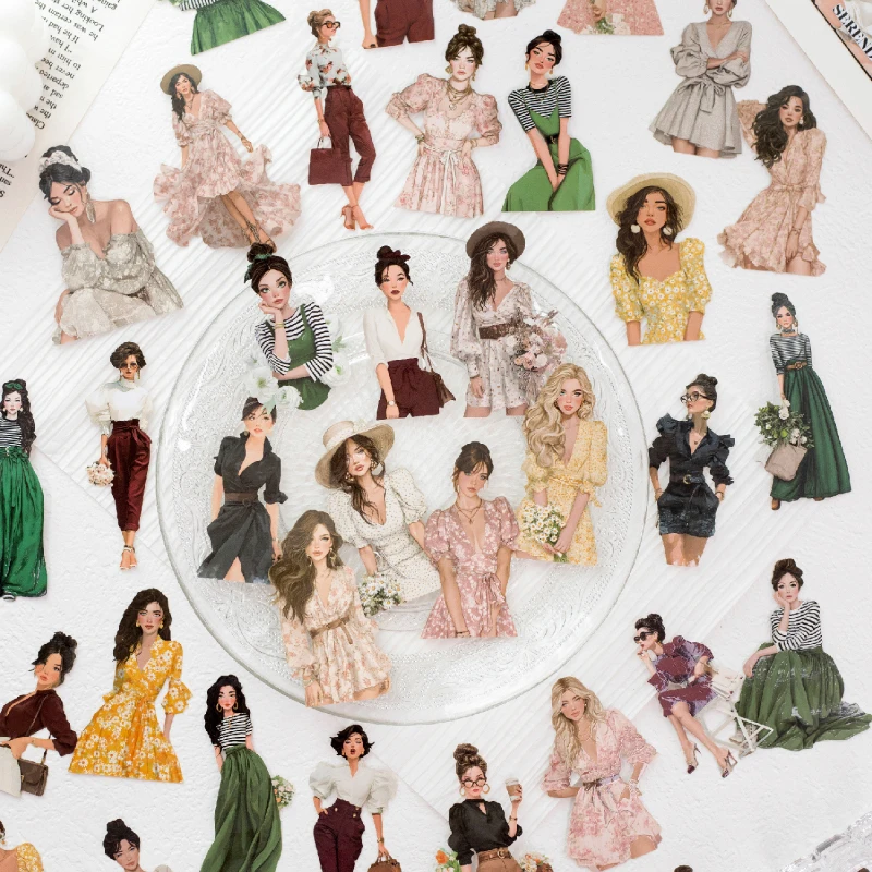 

Журнал GO, летние наклейки для девочек для скрапбукинга, альбом, изготовление молочных карт, украшения, модные наклейки для журналов с персонажами