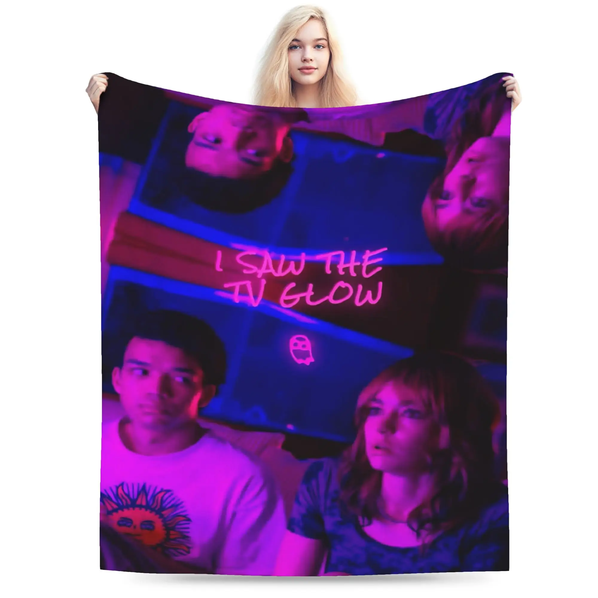 I Saw The TV Glow  Merch Blanket Lightweight Thin Fleece  Throw Blanket Comfortable Plush Thin Quilt