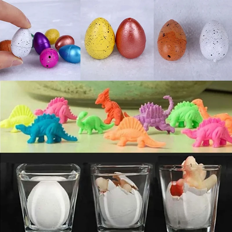 10pcs Funny Kids Toy Surprise Egg Design Mini Hatching Dinosaur Colorful Cracked Festival Party Favor Children Gift
