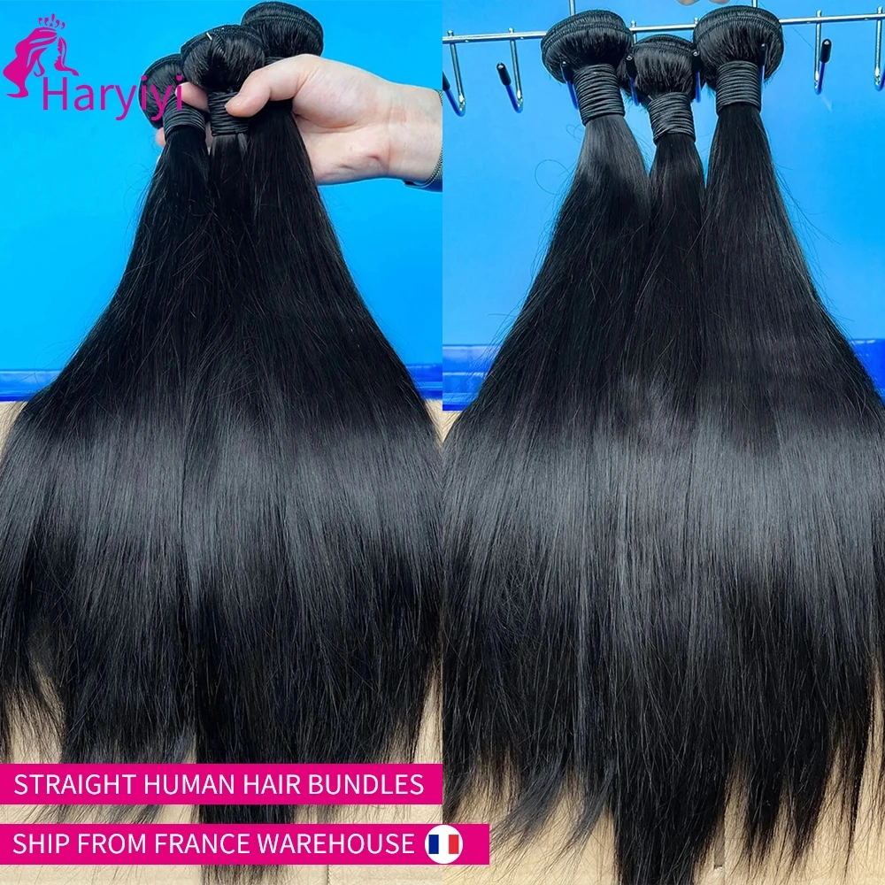 24 30 40 Zoll glatte Echthaar-Bündel 12A Natur Schwarz Rohhaar-Bündel Brasilianische Weave-Bündel Echthaar 3 Tage Lieferung Frankreich – Detail 5