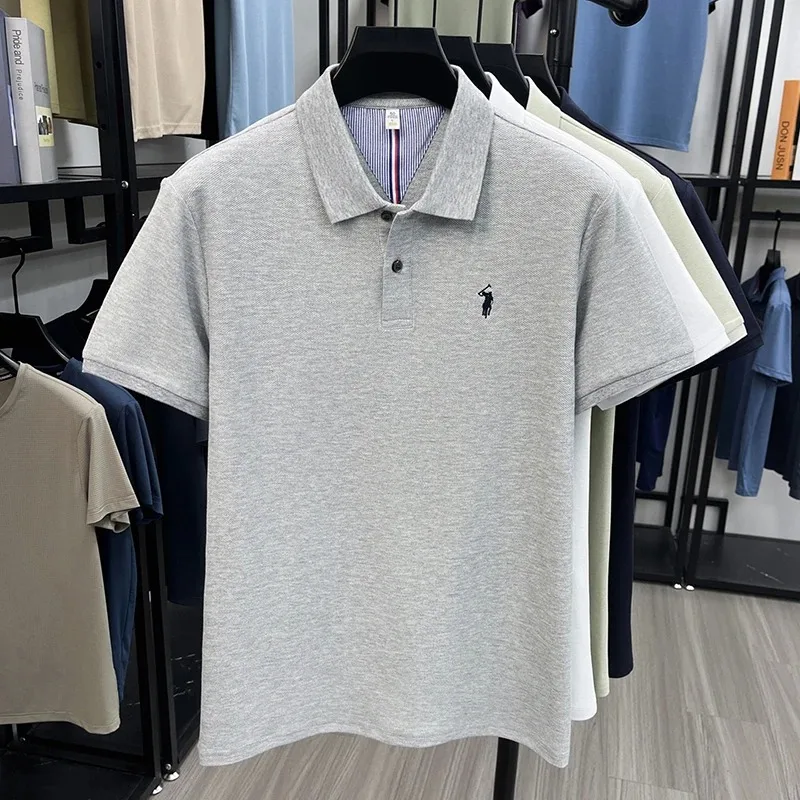100% Baumwolle Kurzarm Polo Shirt Herren Sommer Mode High-End Marke Hot Verkauf Paul Stickerei Golf Tops Freizeit Business T-Shirt – Detail 5