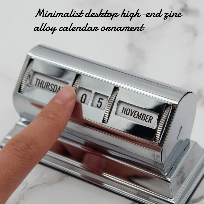 

Новые креативные модные простые настольные украшения из сплава с английским календарем, элитный домашний декор, изделия ручной работы 2026 года