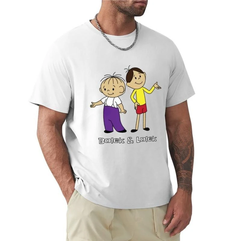 summer men t-shirt brand top Bolek and Lolek cartoons T-Shirt Aesthetic clothing o-neck t-shirt male tops t shirts for men 2024