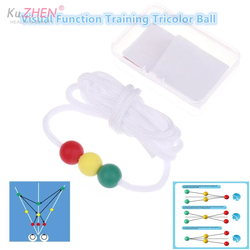 1set Sports Eye Sight Train Three Beads Brock String Vision Convergence Insufficiency Training Tool Target Pointing Practice