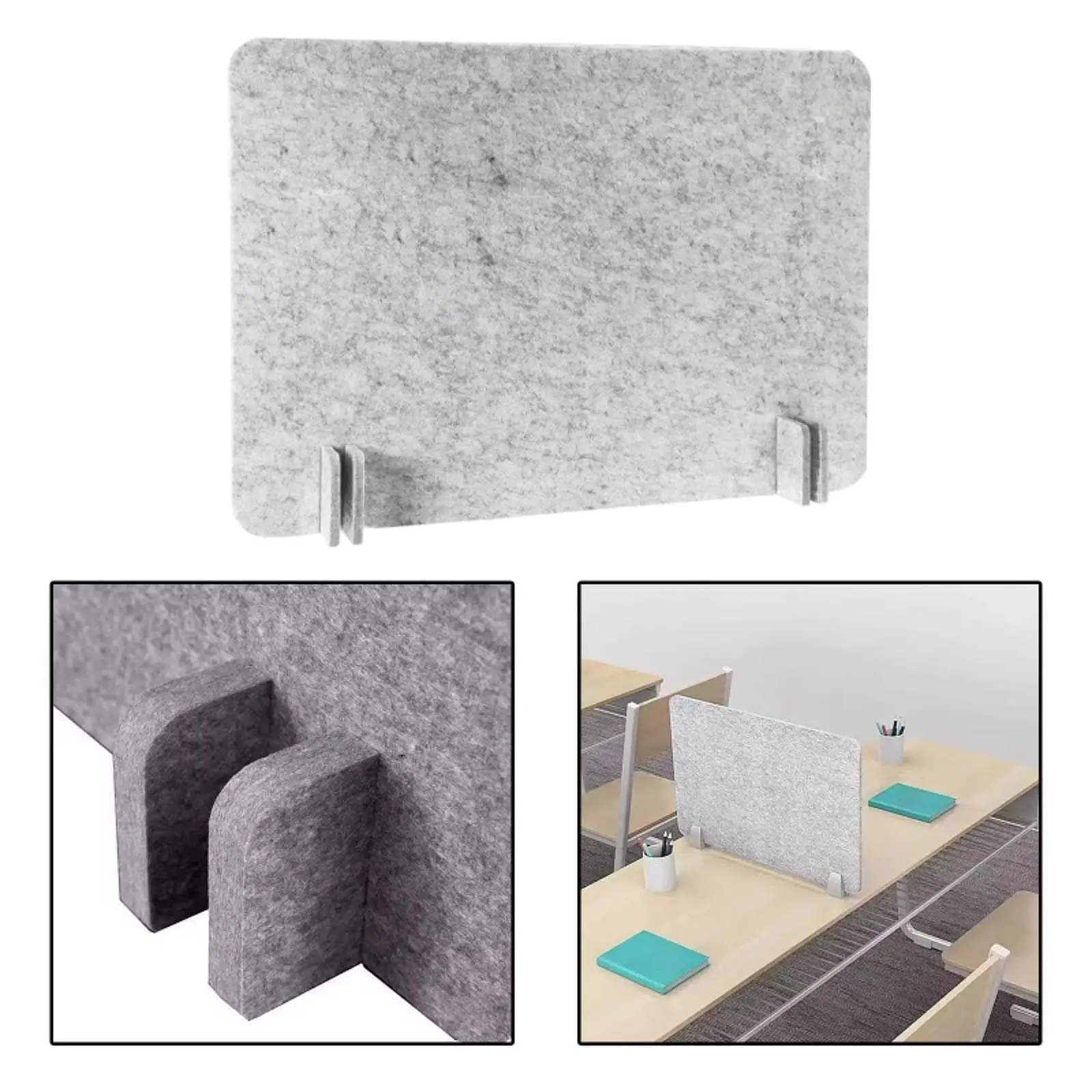 Office Desk Privacy Panel Noise Absorbing Soundproof Desktop Partition for Adults Contemporary Workspace
