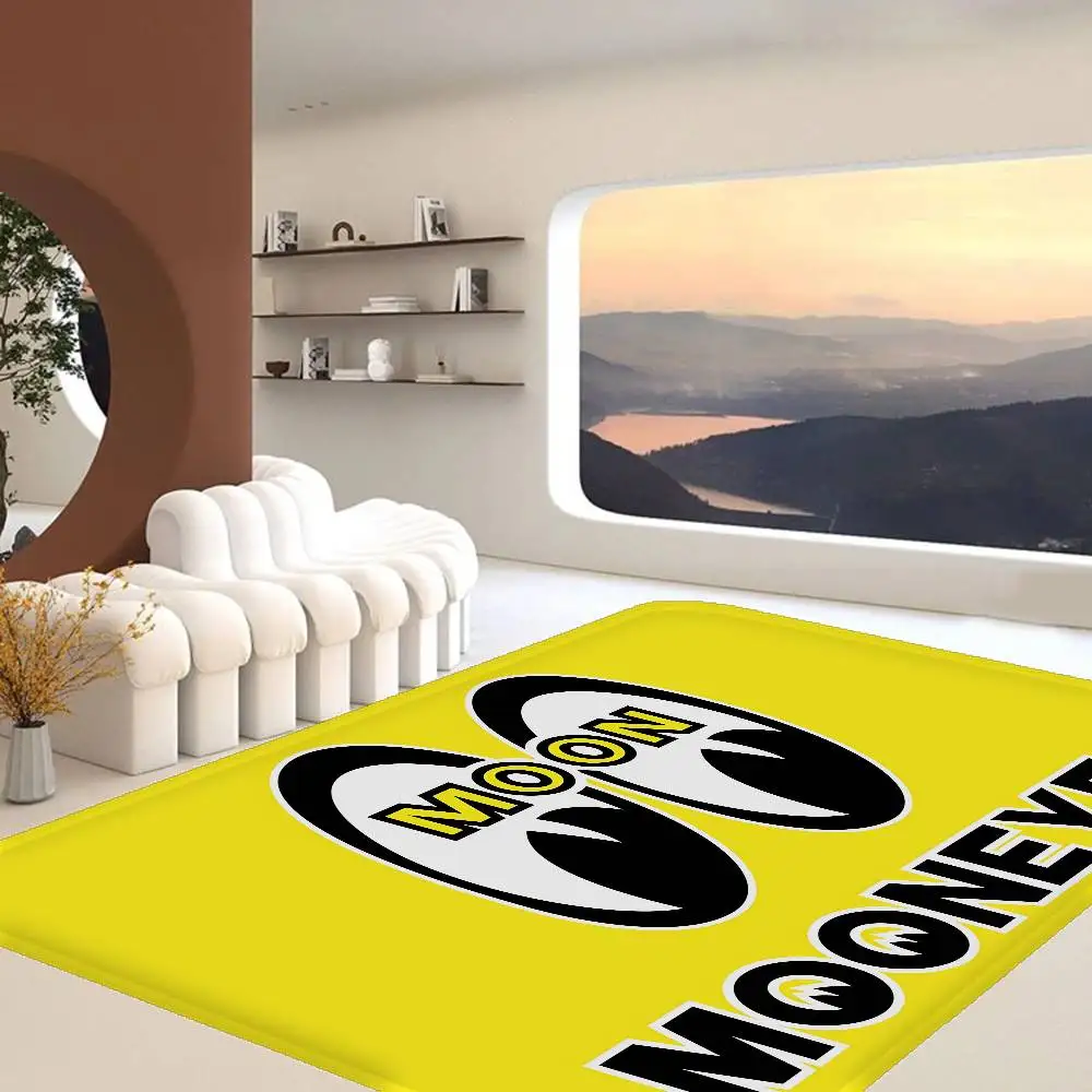 سجادة أرضية من Mooneyes بتصميم عتيق متعدد الاختيارات لغرفة المعيشة والمطبخ غير قابلة للانزلاق لديكور المنزل الحديث