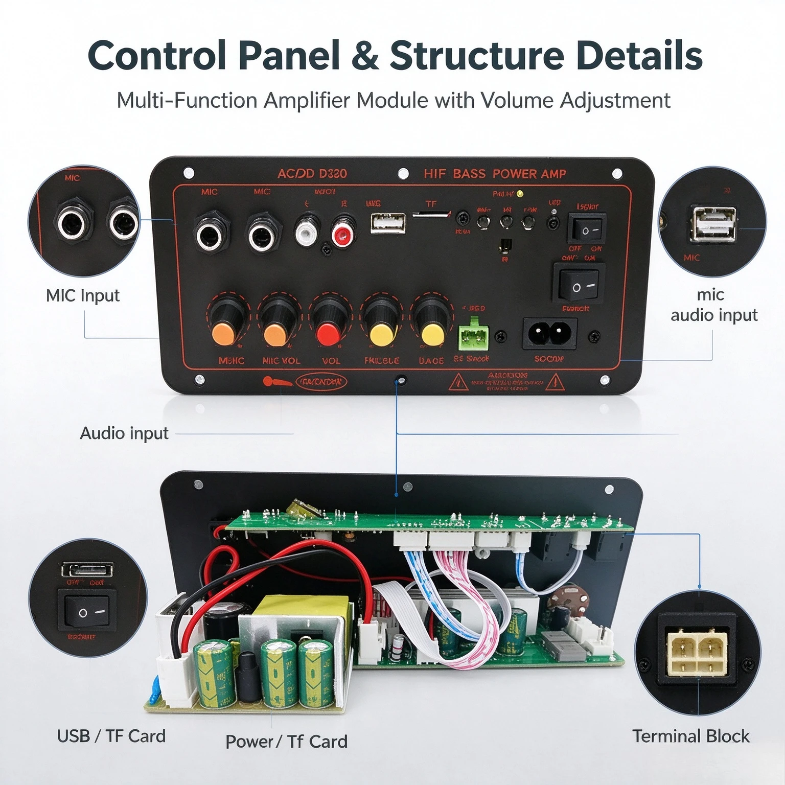 For 300W High Power Car Bluetooth Amplifier Board Home Audio Karaoke Outdoor Subwoofer Power Amp Module Direct From