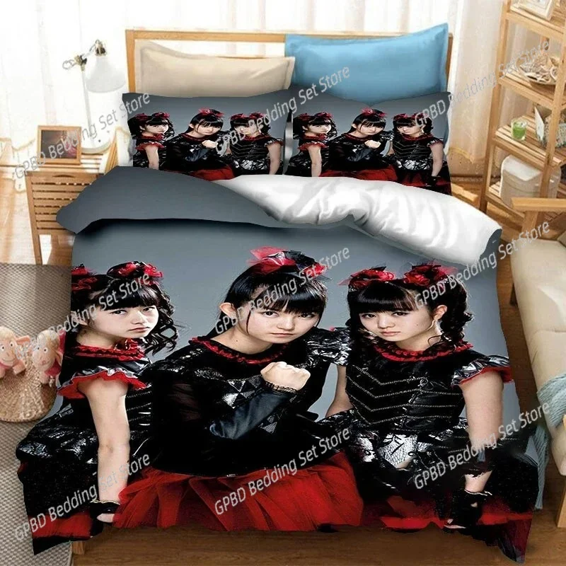 3D Printed Babymetal Band Bedding Set Pillowcase Duvet Cover Double Twin Full Queen King Adult Kids Bedclothes Quilt Cover