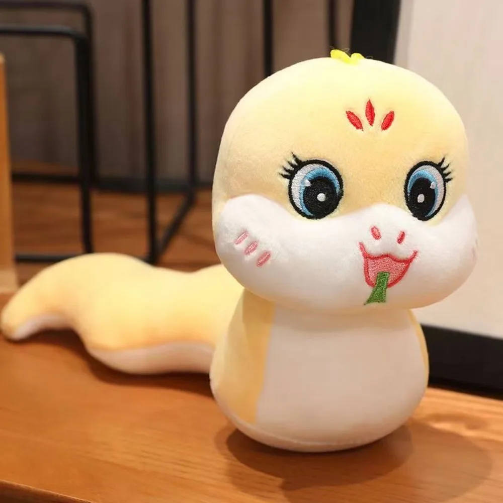 Big Eyes Snake Year Plush Toy Long Tail Stuffed Animal Snake Year Mascot Toy Cartoon Soft Lucky Snake Doll Plushies Children