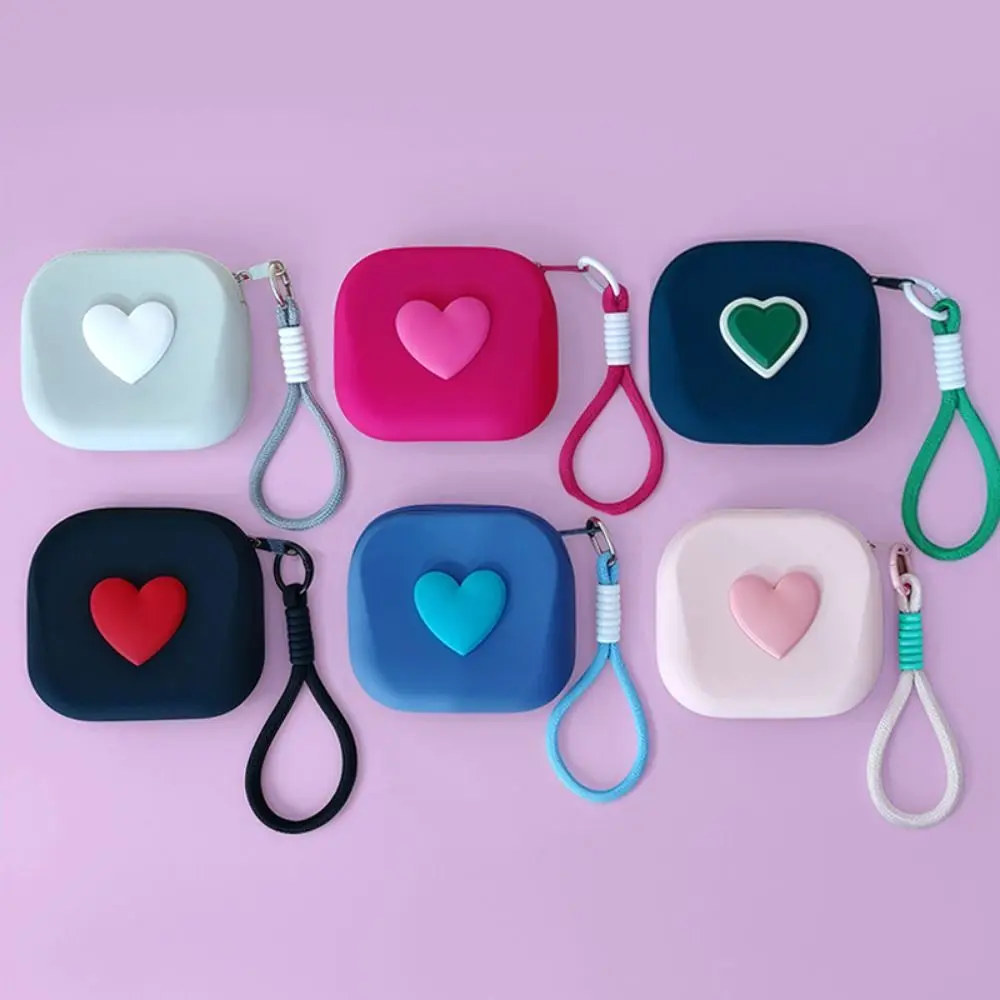 Earphone Storage Silicone Square StorageBag Portable Waterproof Key Pouch Mini Small Size Coin Purse Pocket Bag