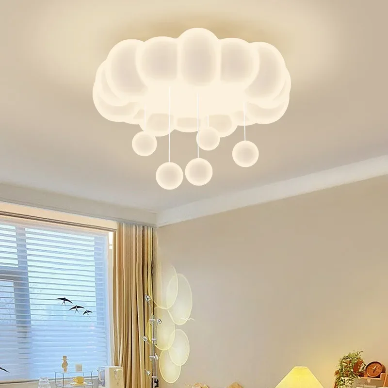 Warm Romantic Children\'s Room Ceiling Lights LED White Cloud Bubble Light Simple Modern Boy Girl Bedroom Baby Room Ceiling Lamps