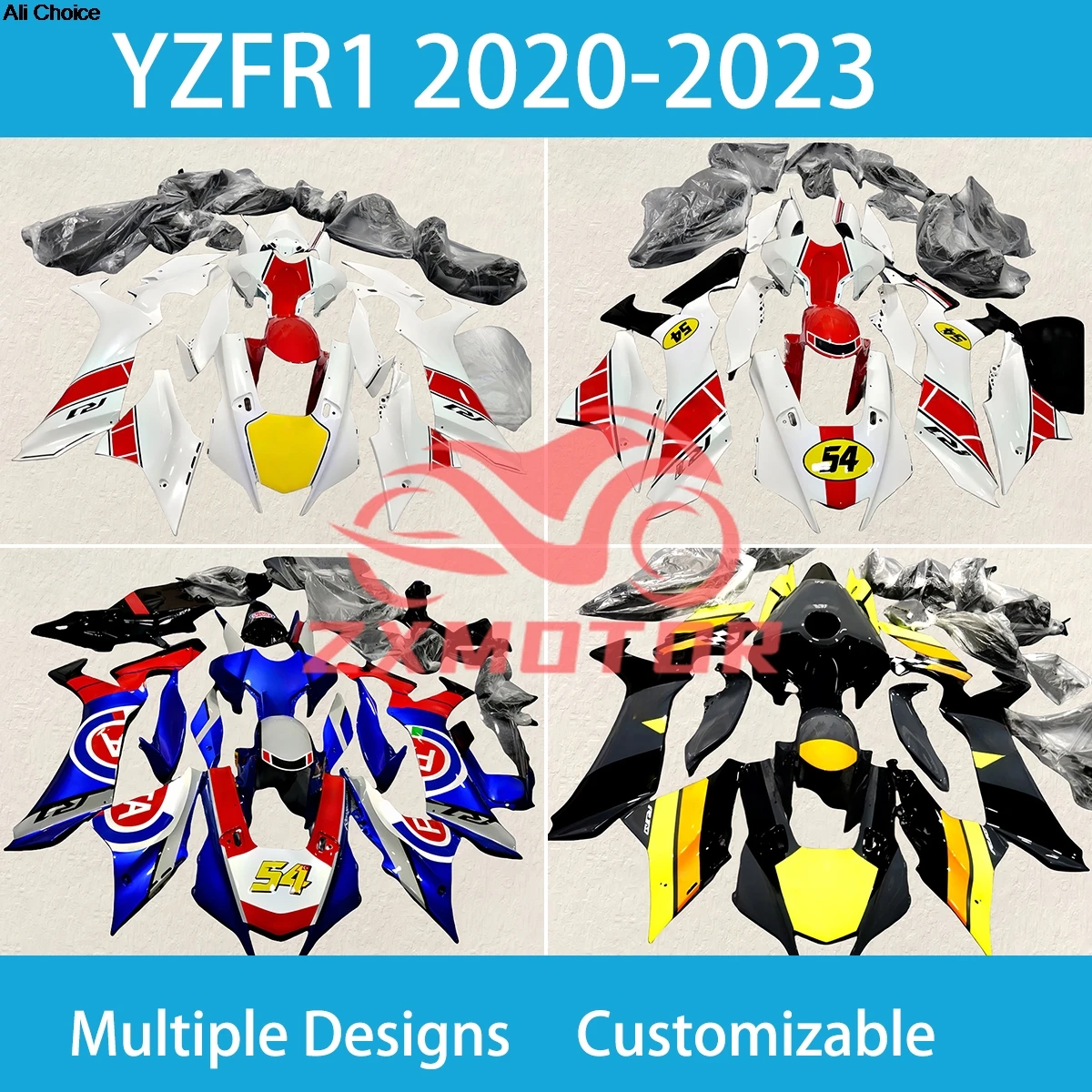

Motorcycle Fairings for YAMAHA R1 2020 2021 2022 2023 Sportbike Prime ABS Fairing Kit